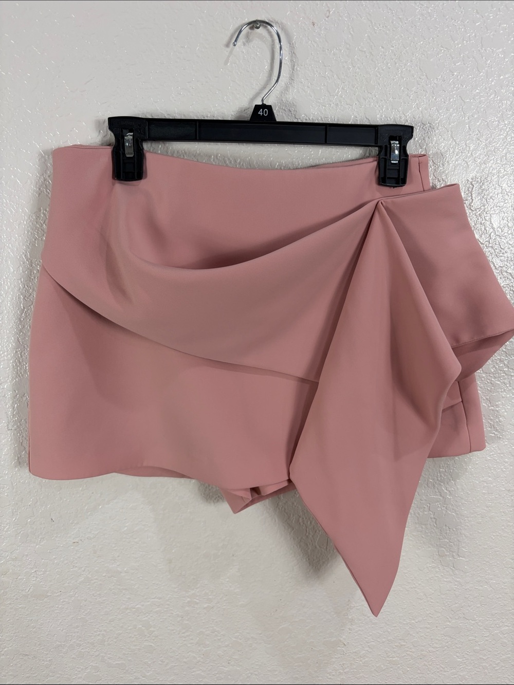 ZARA,Size M,Draped Rose Pink Asymmetric Skirt-Short.
